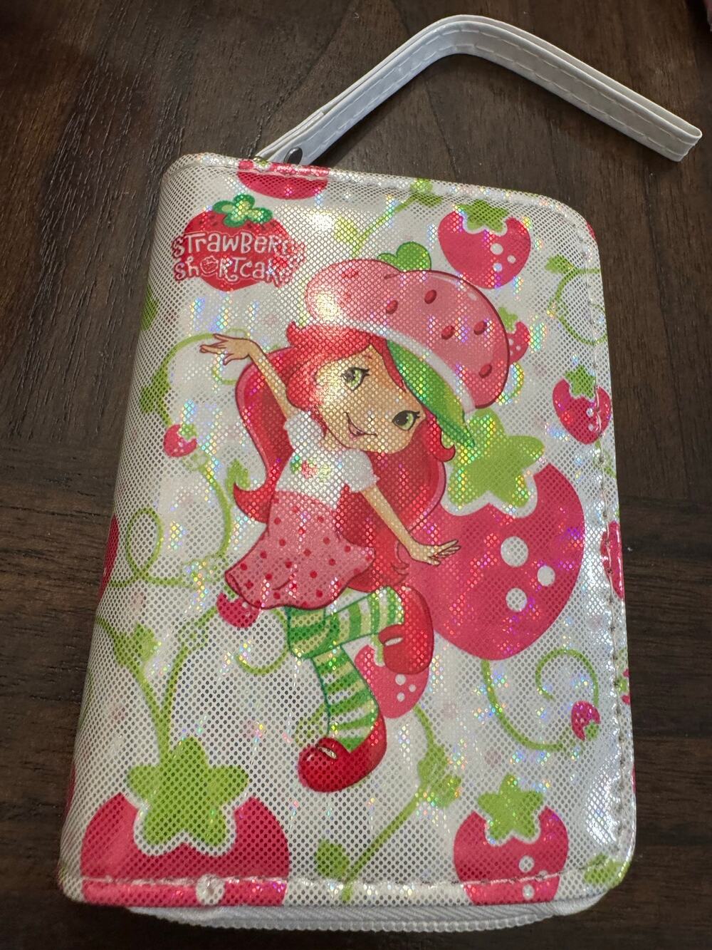 Strawberry Shortcake wallet zipper dividers hand strap